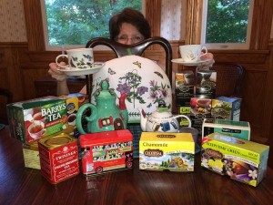 Author Kathy Erskine is more than ready for tea.